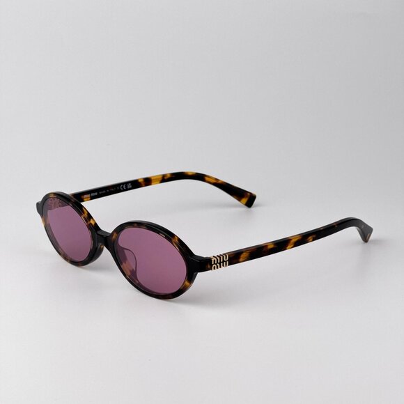 Miu Miu REGARD MU04ZSF Sunglasses – Havana Oval Pink Mirror Silver| Model VAU50D main image 10